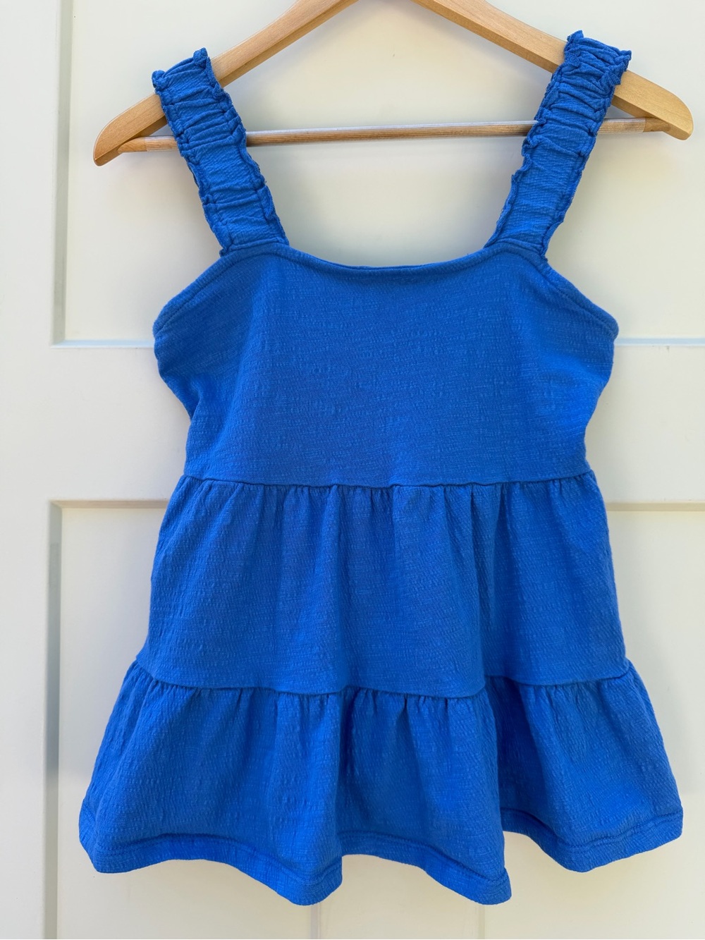 Altar'd State Royal Blue Ruffle Tank Top sz Med Coastal Cowgirl